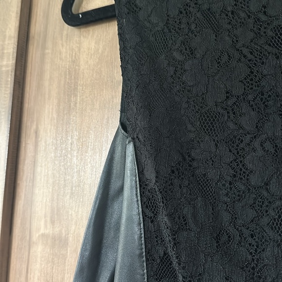 Maje Lamb Leather and Wool dress - Picture 5 of 6